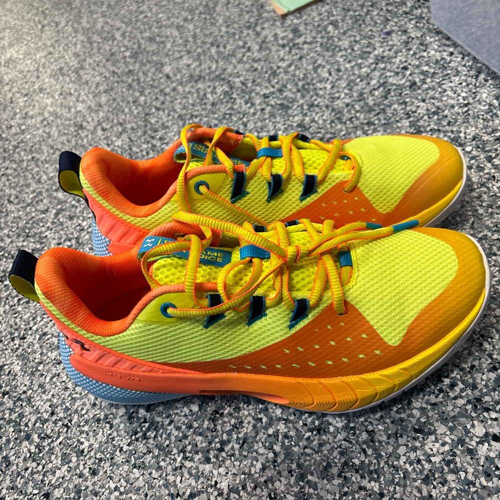 Under Armour Vibrant Yellow and Orange Athletic Shoes